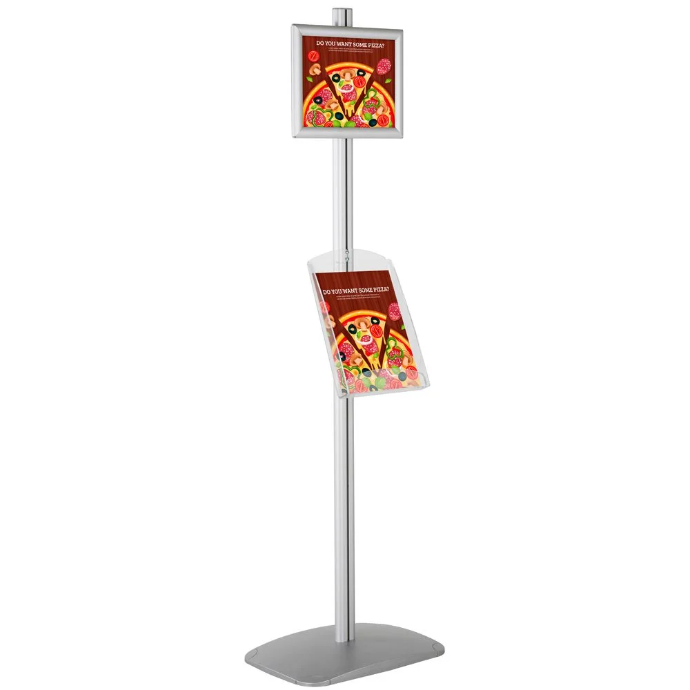 free-standing-stand-in-silver-color-with-1-x-8.5x11-frame-in-portrait-and-landscape-and-1-x-8.5x11-clear-shelf-in-acrylic-single-sided-4 free-standing-stand-in-silver-color-with-1-x-8.5x11-frame-in-portrait-and-landscape-and-1-x-8.5x11-clear-shelf-in-acrylic-single-sided-4