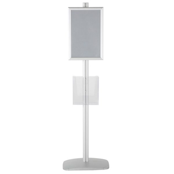 free-standing-stand-in-silver-color-with-2-x-11X17-frame-in-portrait-and-landscape-and-2-x-8.5x11-clear-pocket-shelf-double-sided-12