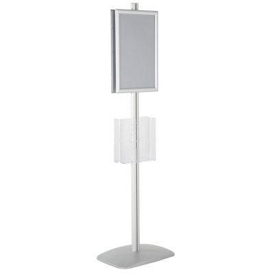 free-standing-stand-in-silver-color-with-2-x-11X17-frame-in-portrait-and-landscape-and-2-x-8.5x11-clear-pocket-shelf-double-sided-13