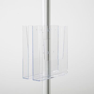 free-standing-stand-in-silver-color-with-2-x-11X17-frame-in-portrait-and-landscape-and-2-x-8.5x11-clear-pocket-shelf-double-sided-8