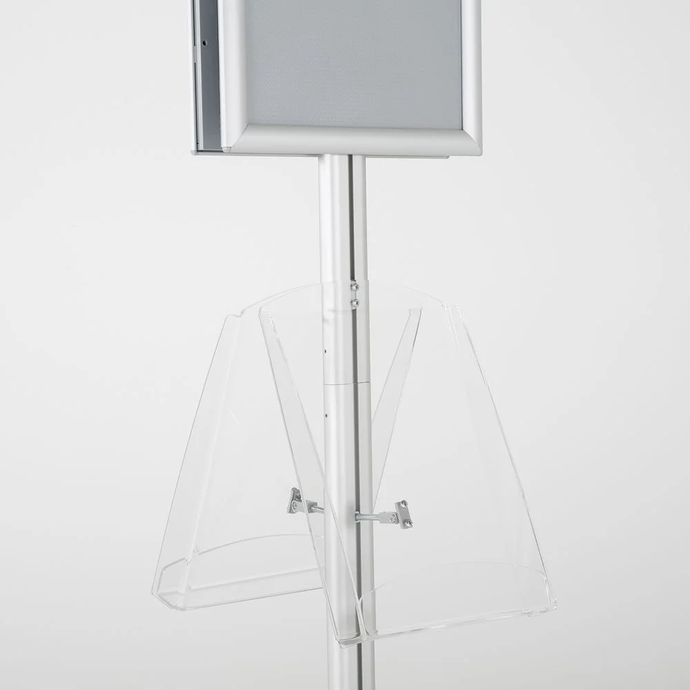 free-standing-stand-in-silver-color-with-2-x-11X17-frame-in-portrait-and-landscape-and-2-x-8.5x11-clear-shelf-in-acrylic-double-sided-11 free-standing-stand-in-silver-color-with-2-x-11X17-frame-in-portrait-and-landscape-and-2-x-8.5x11-clear-shelf-in-acrylic-double-sided-11