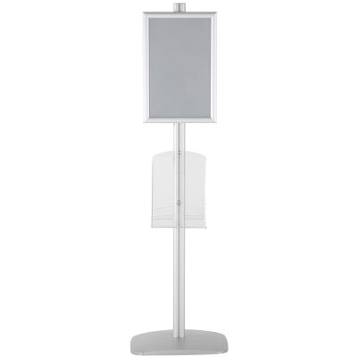 free-standing-stand-in-silver-color-with-2-x-11X17-frame-in-portrait-and-landscape-and-2-x-8.5x11-clear-shelf-in-acrylic-double-sided-12