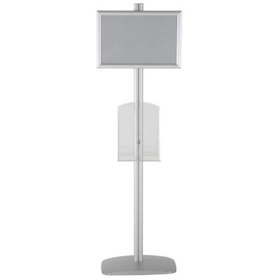 free-standing-stand-in-silver-color-with-2-x-11X17-frame-in-portrait-and-landscape-and-2-x-8.5x11-clear-shelf-in-acrylic-double-sided-5