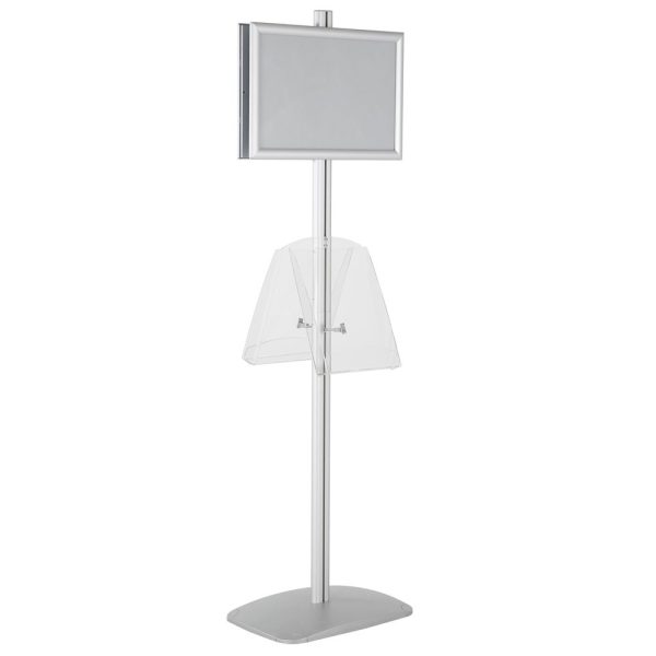 free-standing-stand-in-silver-color-with-2-x-11X17-frame-in-portrait-and-landscape-and-2-x-8.5x11-clear-shelf-in-acrylic-double-sided-6