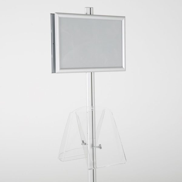 free-standing-stand-in-silver-color-with-2-x-11X17-frame-in-portrait-and-landscape-and-2-x-8.5x11-clear-shelf-in-acrylic-double-sided-7