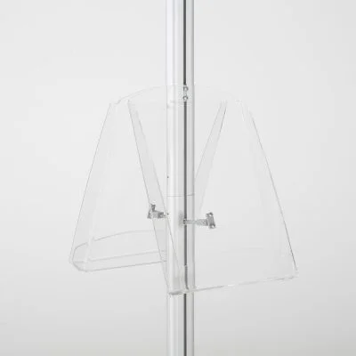 free-standing-stand-in-silver-color-with-2-x-11X17-frame-in-portrait-and-landscape-and-2-x-8.5x11-clear-shelf-in-acrylic-double-sided-8