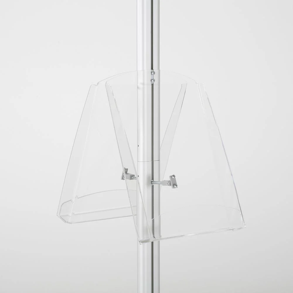 free-standing-stand-in-silver-color-with-2-x-11X17-frame-in-portrait-and-landscape-and-2-x-8.5x11-clear-shelf-in-acrylic-double-sided-8 free-standing-stand-in-silver-color-with-2-x-11X17-frame-in-portrait-and-landscape-and-2-x-8.5x11-clear-shelf-in-acrylic-double-sided-8