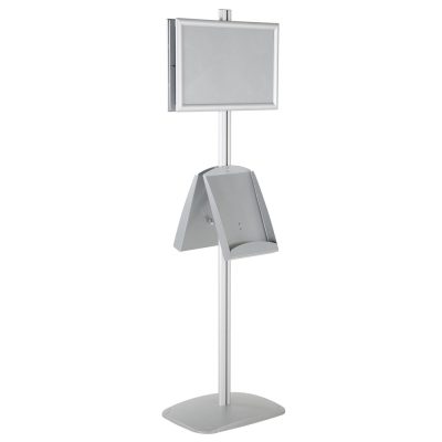 free-standing-stand-in-silver-color-with-2-x-11X17-frame-in-portrait-and-landscape-and-2-x-8.5x11-steel-shelf-double-sided-6