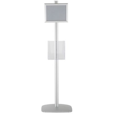 free-standing-stand-in-silver-color-with-2-x-8.5x11-frame-in-portrait-and-landscape-and-2-x-8.5x11-clear-pocket-shelf-double-sided-12