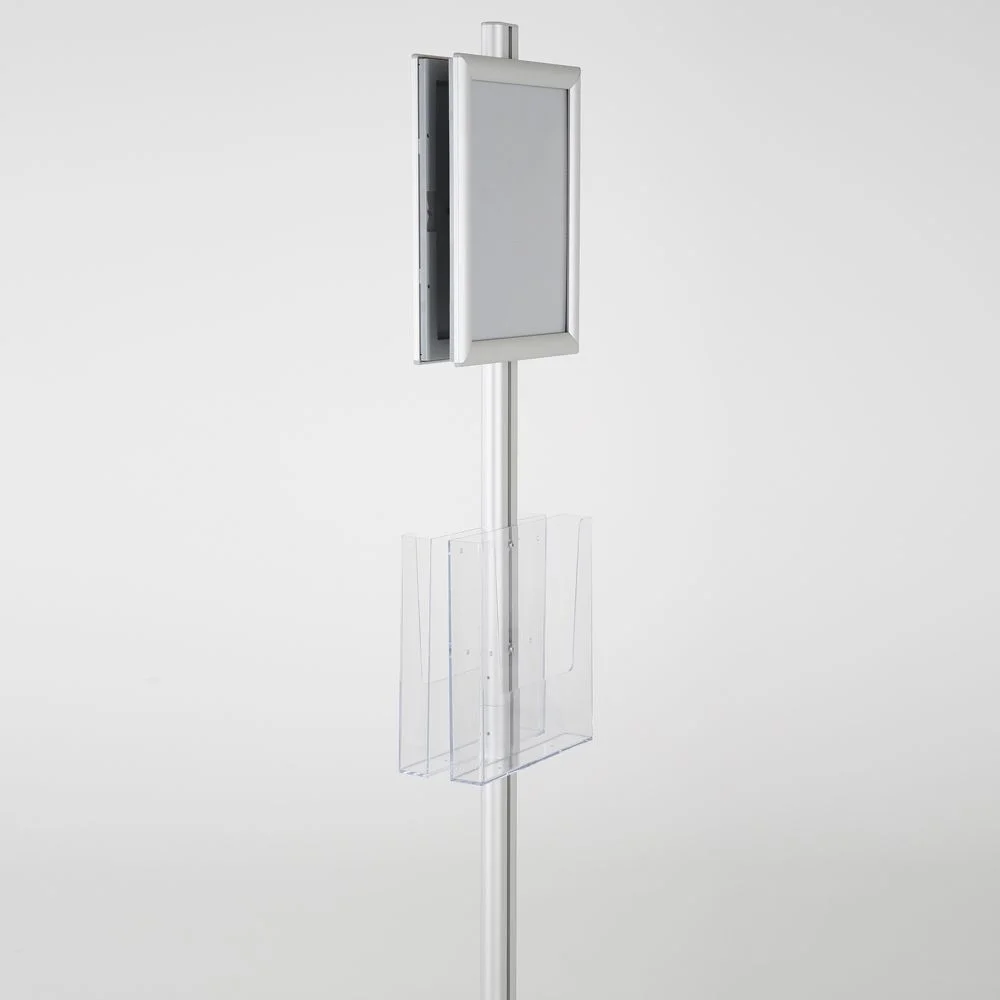 free-standing-stand-in-silver-color-with-2-x-8.5x11-frame-in-portrait-and-landscape-and-2-x-8.5x11-clear-pocket-shelf-double-sided-7 free-standing-stand-in-silver-color-with-2-x-8.5x11-frame-in-portrait-and-landscape-and-2-x-8.5x11-clear-pocket-shelf-double-sided-7