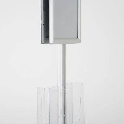 free-standing-stand-in-silver-color-with-2-x-8.5x11-frame-in-portrait-and-landscape-and-2-x-8.5x11-clear-pocket-shelf-double-sided-8