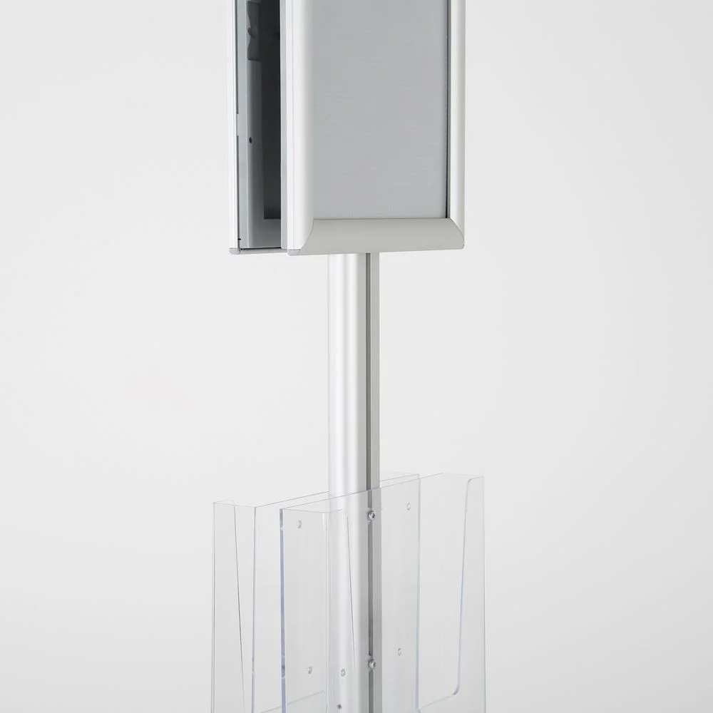 free-standing-stand-in-silver-color-with-2-x-8.5x11-frame-in-portrait-and-landscape-and-2-x-8.5x11-clear-pocket-shelf-double-sided-8 free-standing-stand-in-silver-color-with-2-x-8.5x11-frame-in-portrait-and-landscape-and-2-x-8.5x11-clear-pocket-shelf-double-sided-8