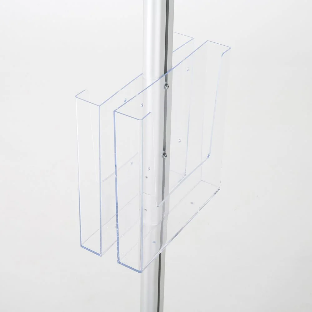 free-standing-stand-in-silver-color-with-2-x-8.5x11-frame-in-portrait-and-landscape-and-2-x-8.5x11-clear-pocket-shelf-double-sided-9 free-standing-stand-in-silver-color-with-2-x-8.5x11-frame-in-portrait-and-landscape-and-2-x-8.5x11-clear-pocket-shelf-double-sided-9