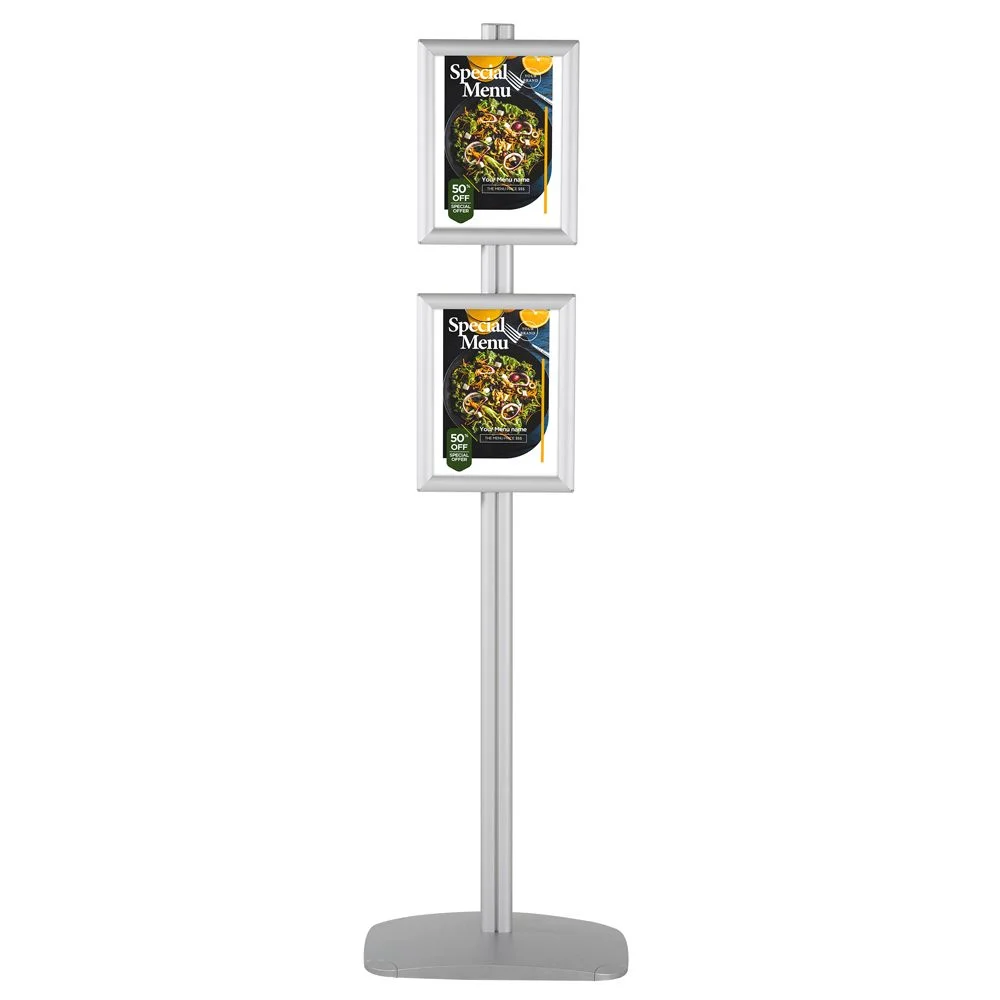 free-standing-stand-in-silver-color-with-2-x-8.5x11-frame-in-portrait-and-landscape-position-single-sided-4 free-standing-stand-in-silver-color-with-2-x-8.5x11-frame-in-portrait-and-landscape-position-single-sided-4