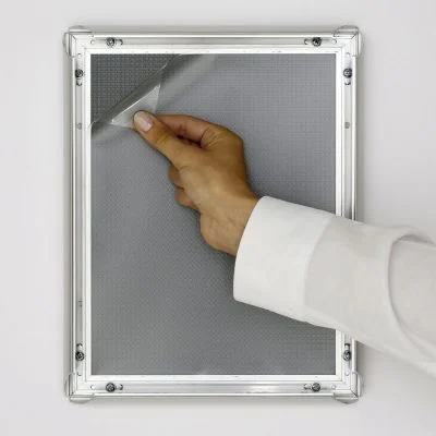 8.5x11 Snap Poster Frame - 1 inch Chrome Look Profile Mitered Corner