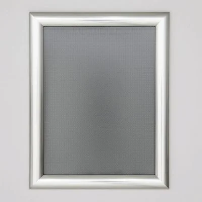 8.5x11 Snap Poster Frame - 1 inch Chrome Look Profile Mitered Corner