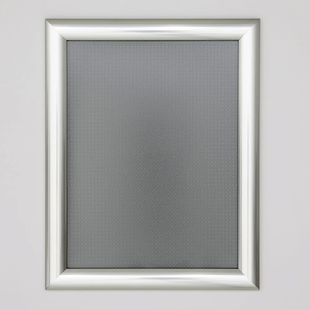 8.5x11 Snap Poster Frame - 1 inch Chrome Look Profile Mitered Corner