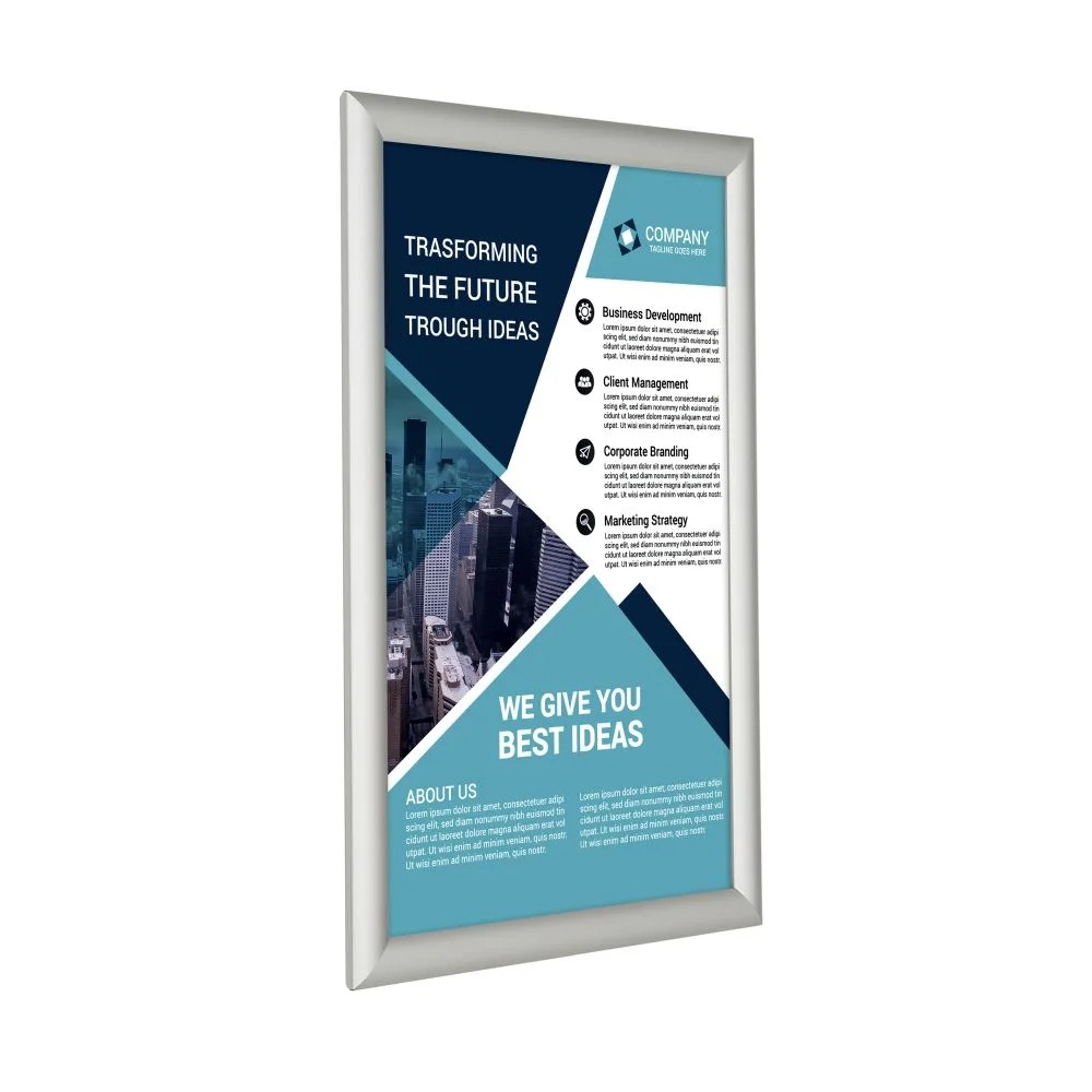 11x17-fire-resistant-snap-poster-frame-1-inch-silver-mitered-corner 11x17-fire-resistant-snap-poster-frame-1-inch-silver-mitered-corner