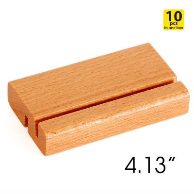 4.13" Card holder with 2 card holding angle, natural wood (10 pcs in a box)