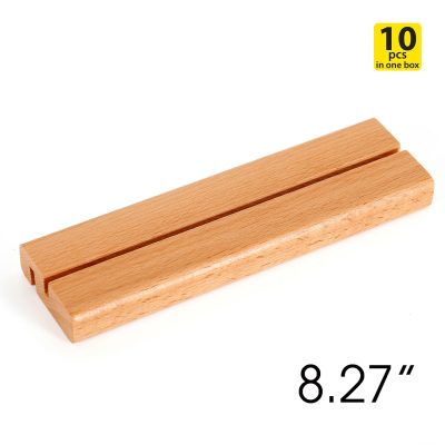 8.27" Card holder with 2 card holding angle, natural wood (10 pcs in a box)