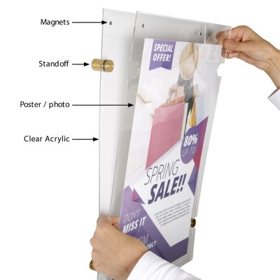 11x17-wall-mount-clear-acrylic-sign-holder-frame-brushed-gold-5-pcs-in-a-box (3)