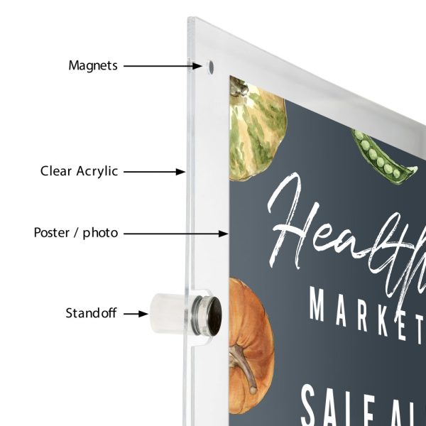 22x28-wall-mount-clear-acrylic-sign-holder-frame-chrome-silver (3)