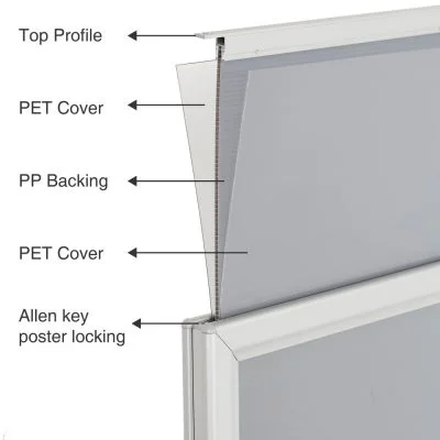 24w x 36h SlideIn WindPro Silver Frame Gray Water Base Sidewalk Sign (3)
