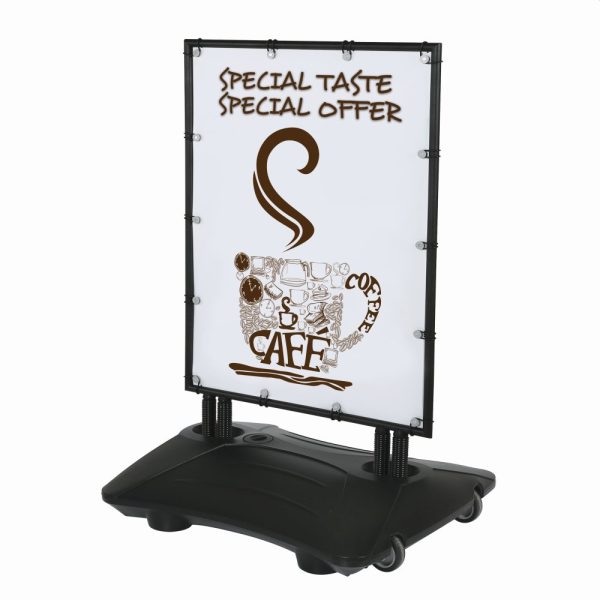 WindPro Black Frame Waterbase Outdoor Sidewalk Sign