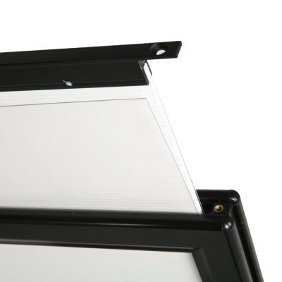 30w x 40h Slide-in WindPro Black Frame Black Water Base Sidewalk Sign Showing How to slide posters in