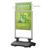 30w x 40h SlideIn WindPro Silver Frame Gray Water Base Sidewalk Sign easy slide-in and out