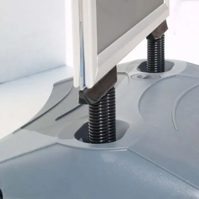 WindPro Silver Frame Gray Water Base Sidewalk Sign (3)