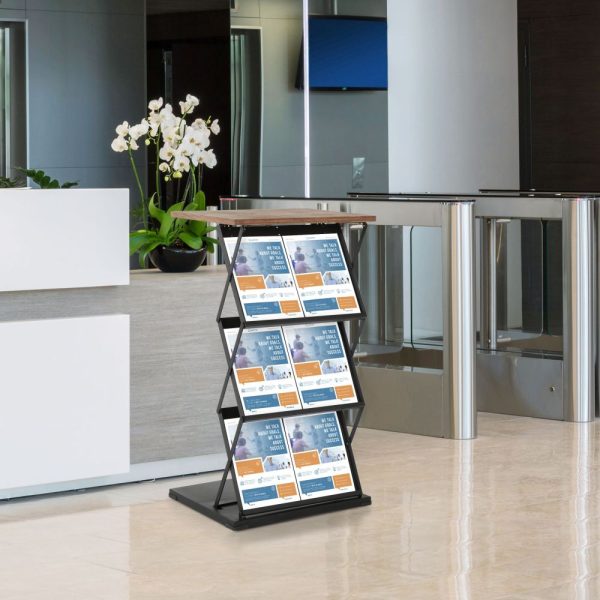Foldable Counter with Steel Literature Holder and Carrying bag