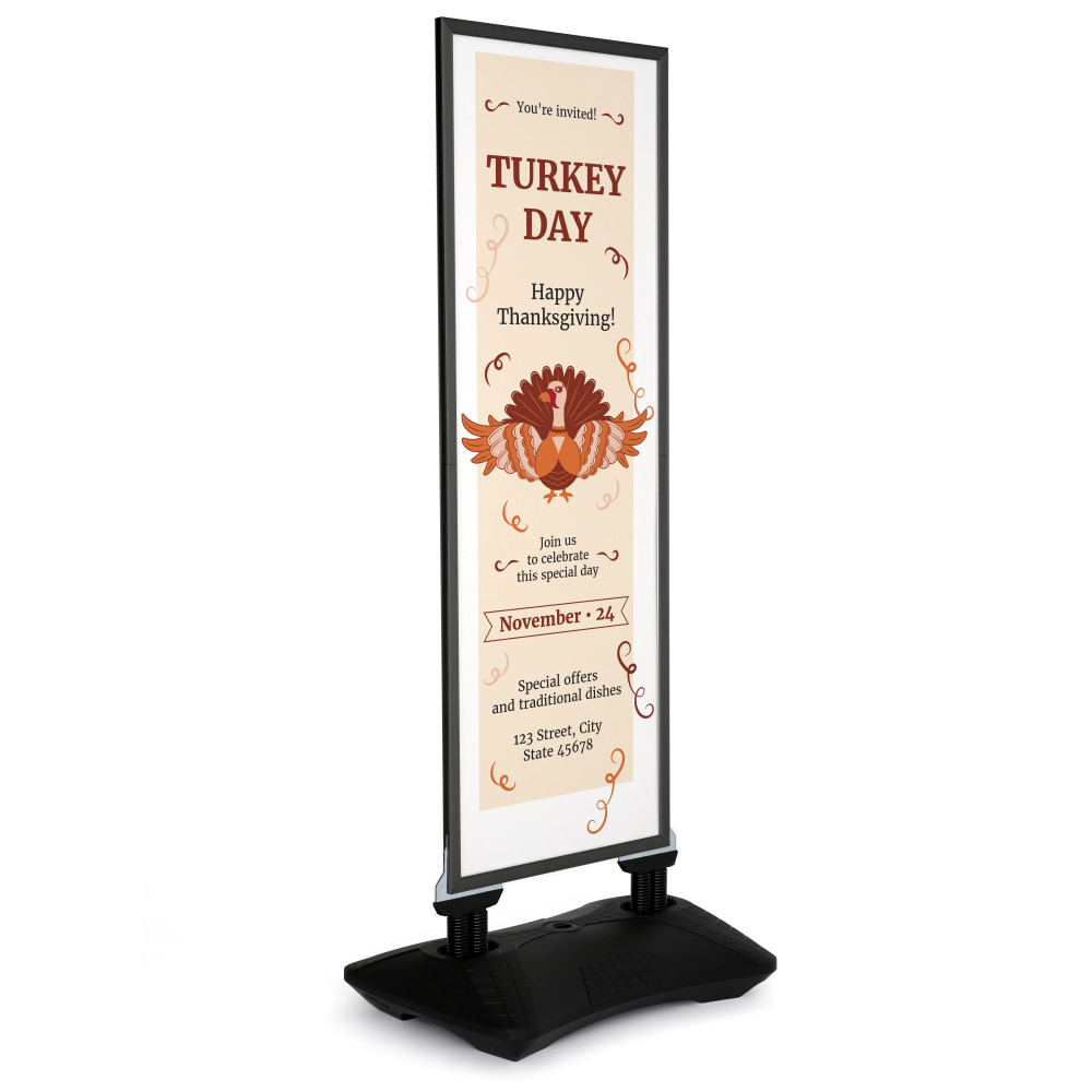 5" M&T Displays Swing Sign Holder for Table Top Advertising 