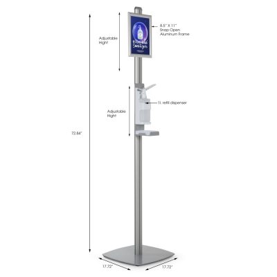 free-standing-sanitizer-dispenser-1000-ml-33-8-oz-without-gel-with-8-5x11-inch-opti-snap-framedrip-tray (2)