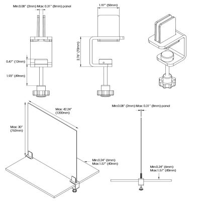 Mid Section C-Clamp Kit for Table