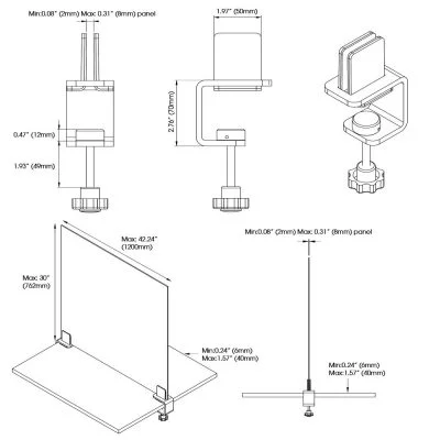 Mid Section C-Clamp Kit for Table