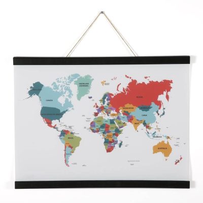 11" Black Magnetic Poster Holder holding a map