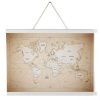 11" White Magnetic Poster Holder holding a map