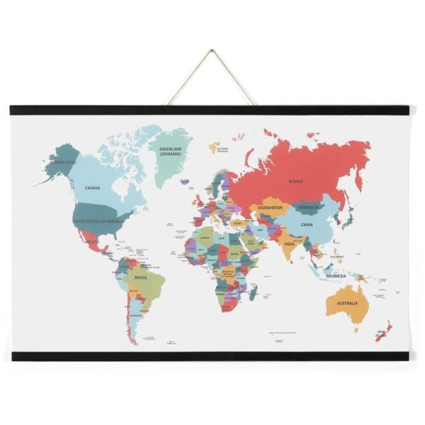 20" Black Magnetic Poster Holder holding a map