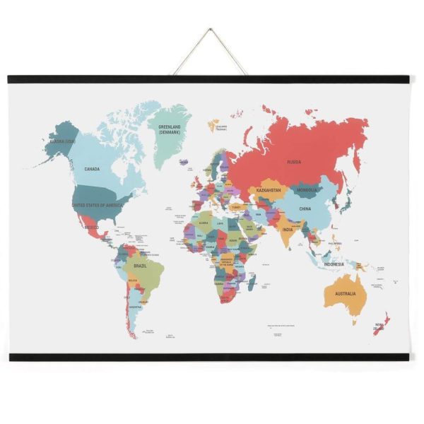 24" Black Magnetic Poster Holder holding a map