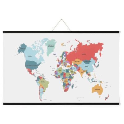 27" Black Magnetic Poster Holder holding a map