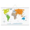 27" White Magnetic Poster Holder holding a map