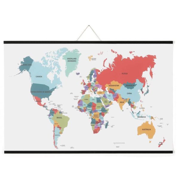 30" Black Magnetic Poster Holder holding a map