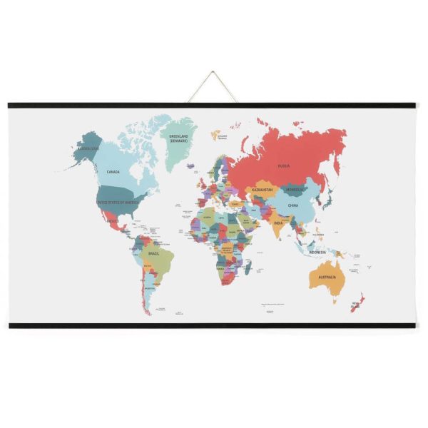 36" Black Magnetic Poster Holder holding a map