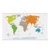 40" White Magnetic Poster Holder holding a map