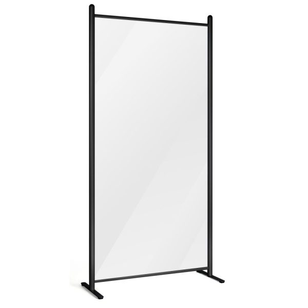 Clear Wall Separator with a black frame
