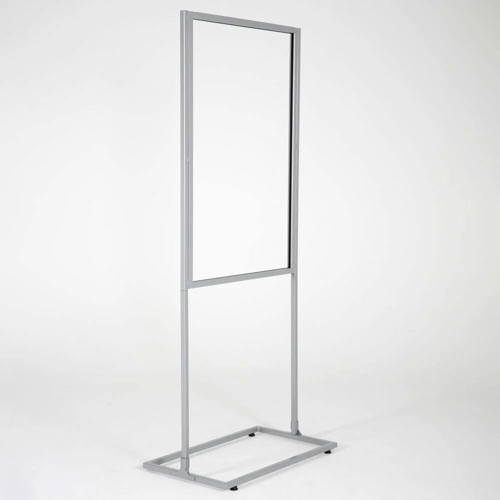 UIBM20G124X2000-10 Gray metal eco infoboard with 1 tier