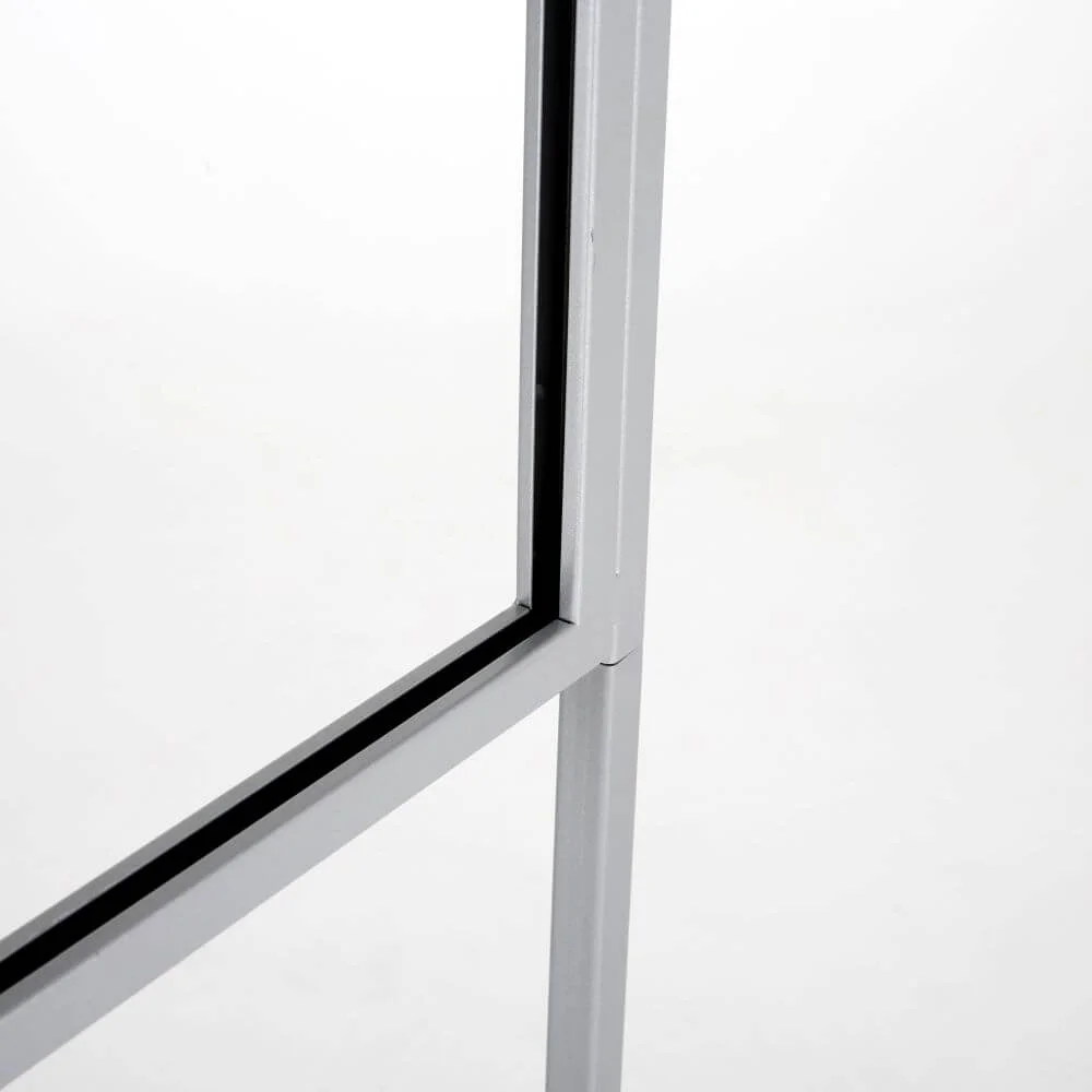 UIBM20G124X2000-7 metal eco infoboard with 1 tier - Gray