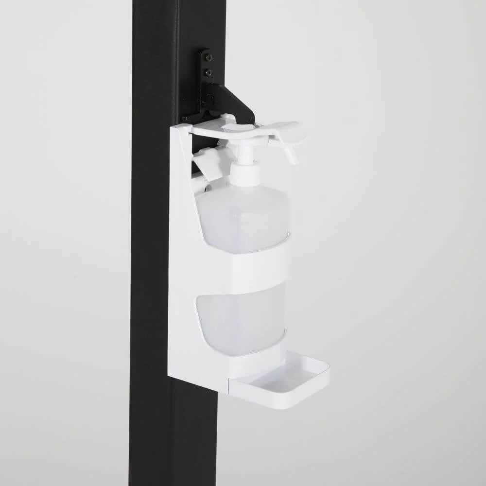 basic-touchless-hand-sanitizer-dispenser-1000-ml-33-8-oz-black-manual-foot-operated (5) The hand sanitizer bottle on the basic touchless hand sanitizer dispenser