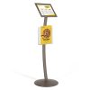 Earth Color Pedestal Sign Holder with Clear Brochure Holder